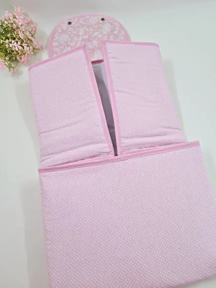 Kit de Porta Fraldas Trocador de Bolsa e Porta Caderneta