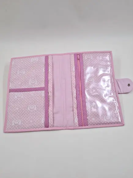 Kit de Porta Fraldas Trocador de Bolsa e Porta Caderneta