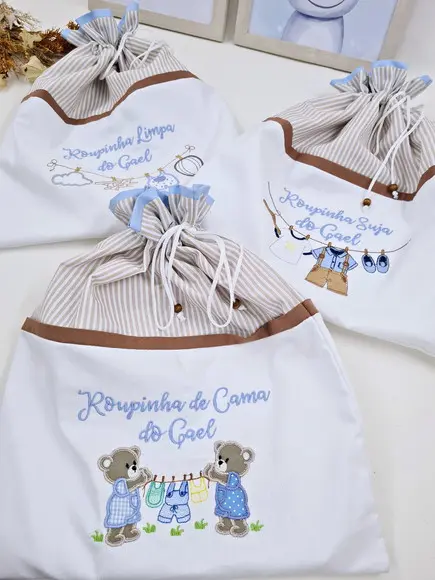 Kit Saquinhos para Roupa Suja ou Limpa