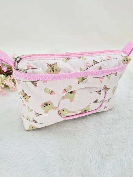 Necessaire Porta Fraldas e Lenço Umedecido