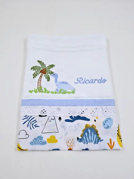 Toalha Lavabo Aveludada Bordada