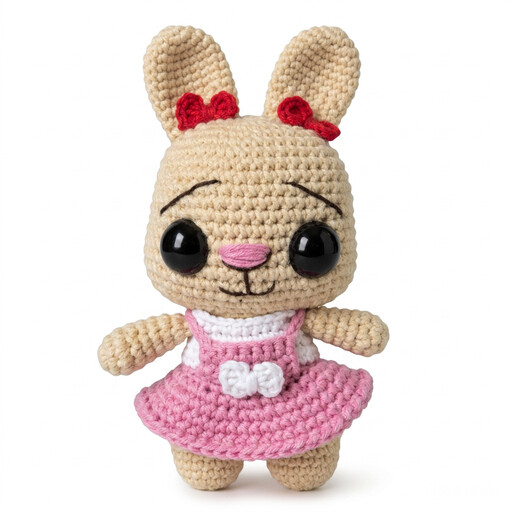 Coelhinha Lola de Crochê Amigurumi - Feita à Mão