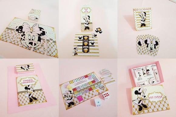 ARQUIVO apliques SILHOUETTE kit diversão MINNIE DOURADA