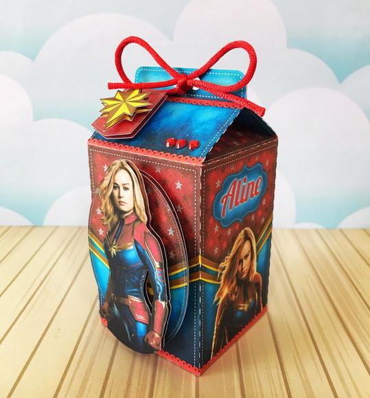 Arquivo Caixa Silhouette Capitã Marvel Luxo