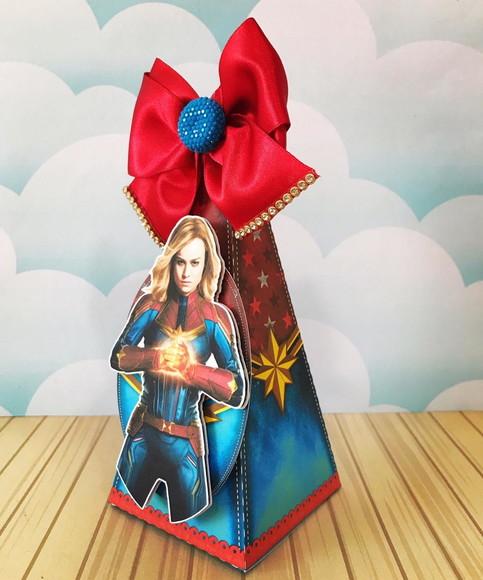 Arquivo Caixa Silhouette Capitã Marvel Luxo