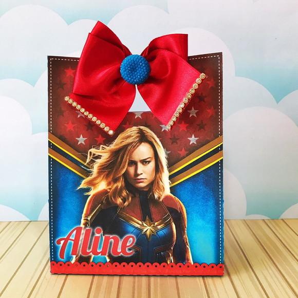 Arquivo Caixa Silhouette Capitã Marvel Luxo