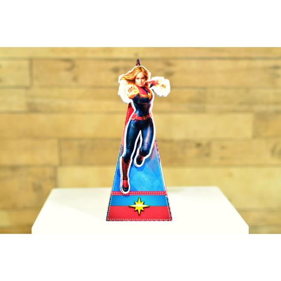 Arquivo Caixa Silhouette Capitã Marvel Luxo