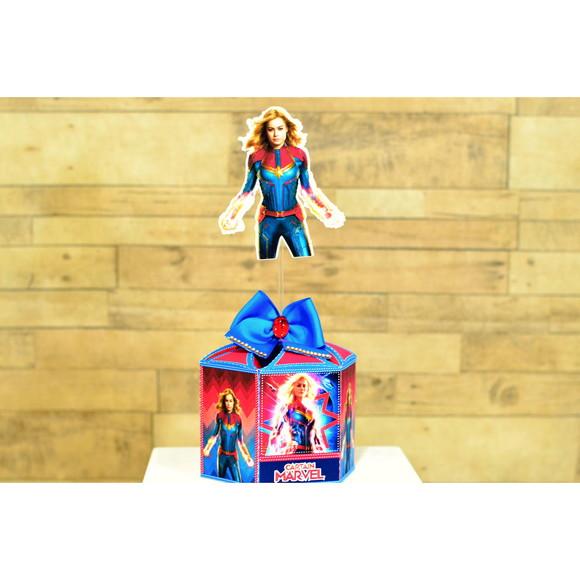 Arquivo Caixa Silhouette Capitã Marvel Luxo