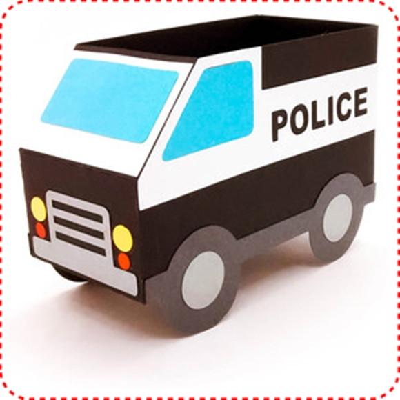 ARQUIVO CAIXA SILHOUETTE CARRO DE POLÍCIA