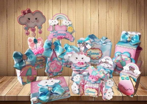 Arquivo Caixa Silhouette Chuva de Amor Menina Luxo