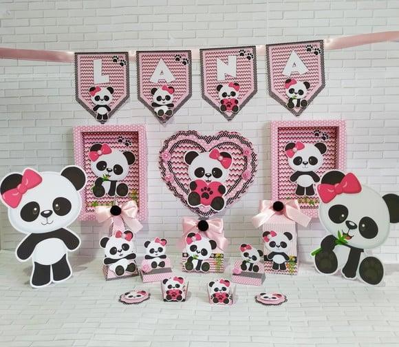 ARQUIVO CAIXA SILHOUETTE FESTA EM CASA PANDA MENINA