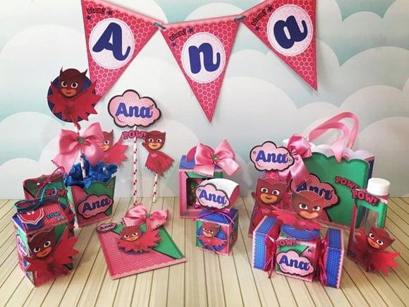 Arquivo Caixa Silhouette Herois Mascarados Menina Luxo