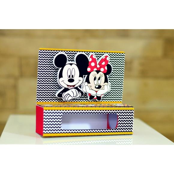 Arquivo Caixa Silhouette Minnie e Mickey Luxo