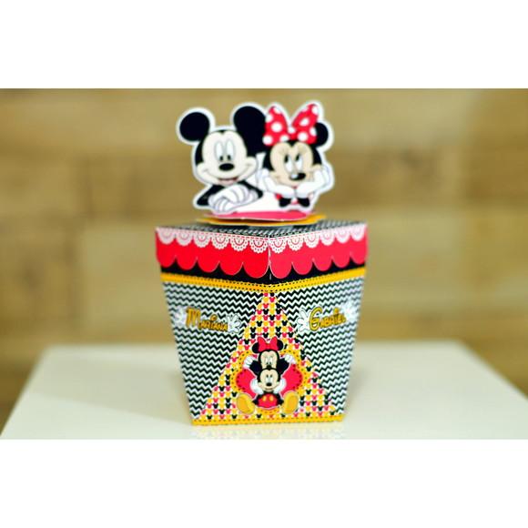 Arquivo Caixa Silhouette Minnie e Mickey Luxo