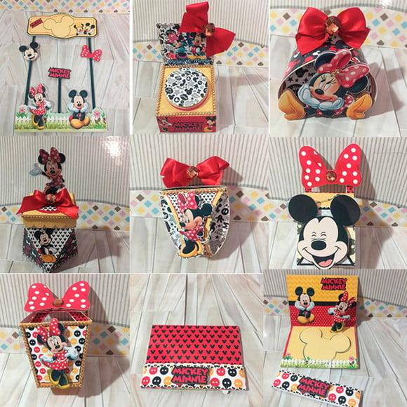 Arquivo Caixa Silhouette Minnie e Mickey Luxo