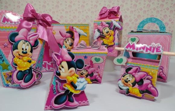 Arquivo Caixa Silhouette Minnie Rosa Luxo