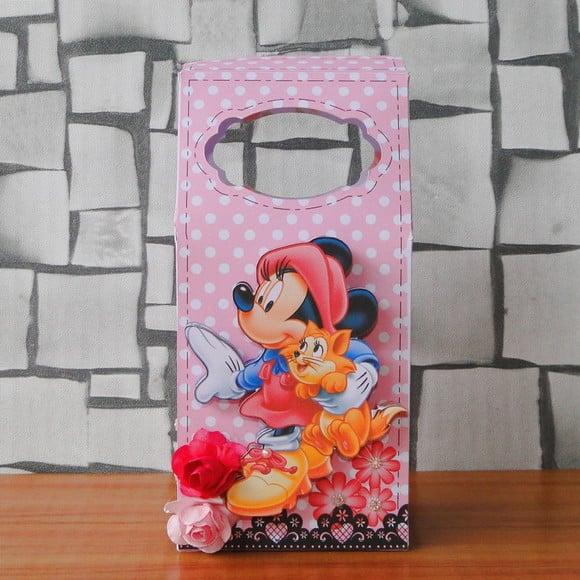 Arquivo Caixa Silhouette Minnie Rosa Luxo