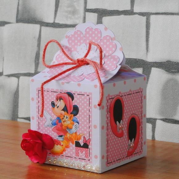 Arquivo Caixa Silhouette Minnie Rosa Luxo