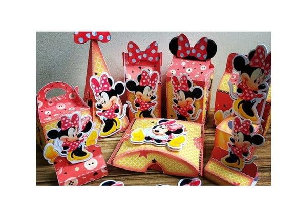 Arquivo Caixa Silhouette Minnie Vermelha Luxo
