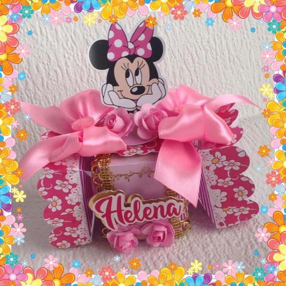 Arquivo Caixa Silhouette Minnie Rosa Luxo