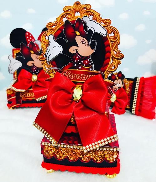Arquivo Caixa Silhouette Minnie Vermelho Luxo