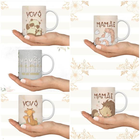 Arquivo Combo Arte para Sublimação Canecas Mães/avós