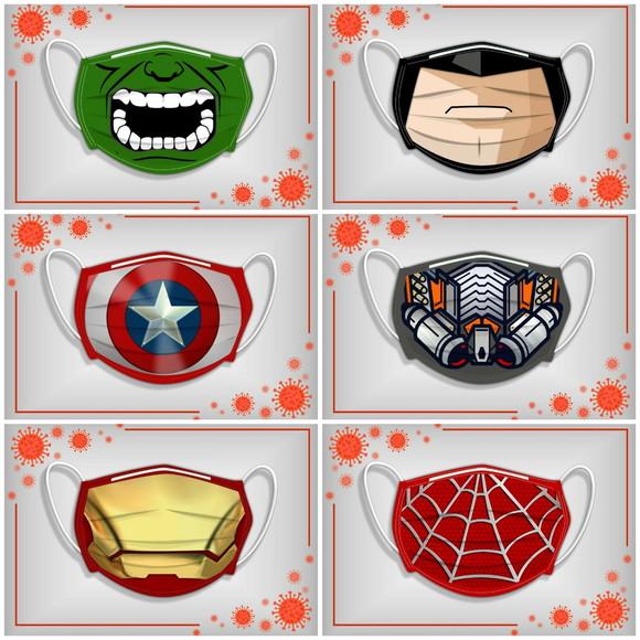 Arquivo Combo Arte para Sublimação Máscaras Super Herois