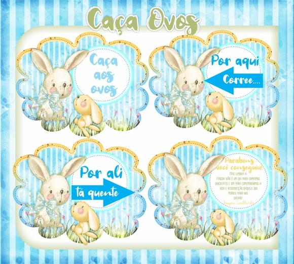Arquivo Corte Digital Festa Caça aos Ovos Páscoa Luxo