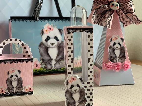 Arquivo Corte Digital Festa Panda Rosa Menina Luxo
