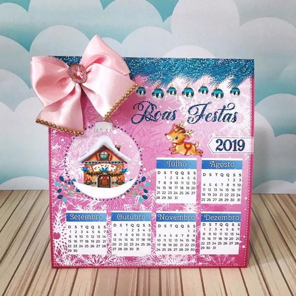 Arquivo Corte Digital Natal Rosa e Azul Luxo