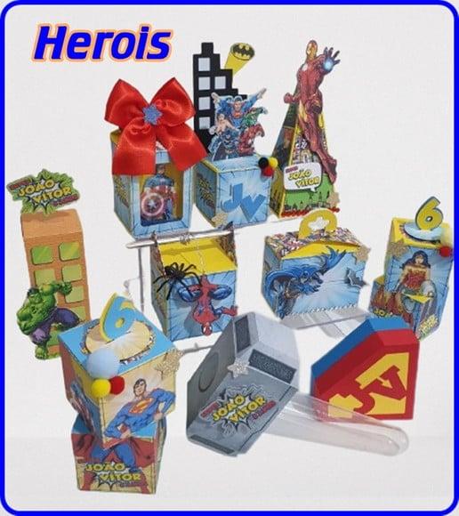 Arquivo Corte Digital Silhouette Festa Super Herois Luxo
