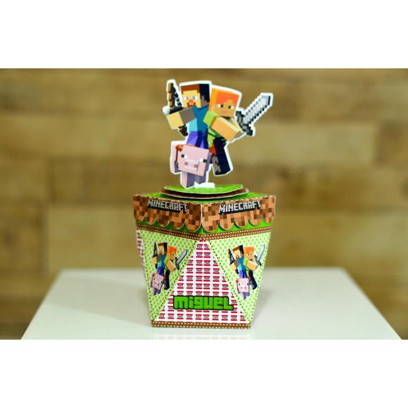 Arquivo de Corte Digital Convite Game Boneco Quadrado Luxo
