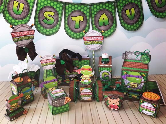 Arquivo de Corte Digital Silhouette e Tartarugas Ninjas Luxo