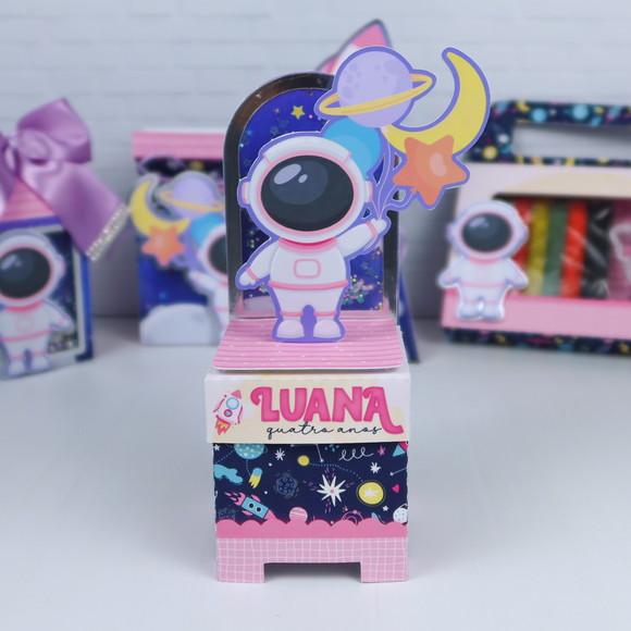 Arquivo de Corte Silhouette Astronauta Menina Luxo