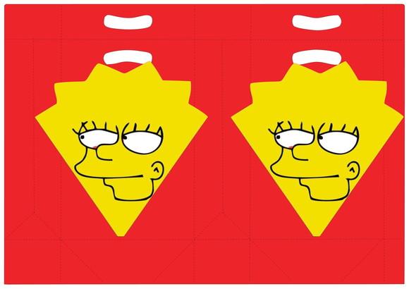 Arquivo de Corte Silhouette Sacolinha Bart e Lisa Simpsons