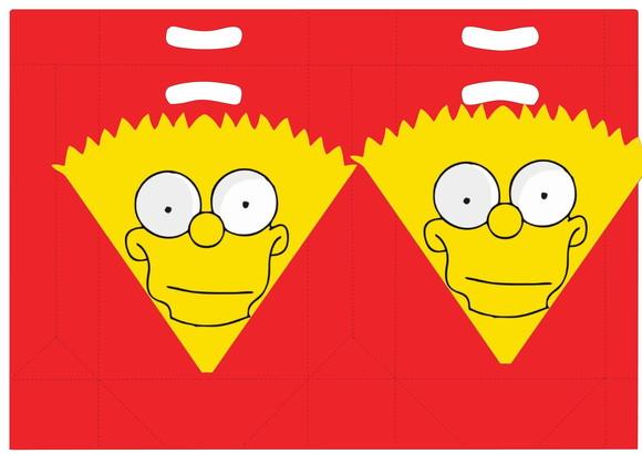 Arquivo de Corte Silhouette Sacolinha Bart e Lisa Simpsons