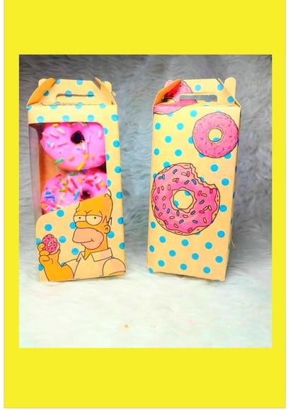 Arquivo Digital Caixa Donuts Homer com Acetato