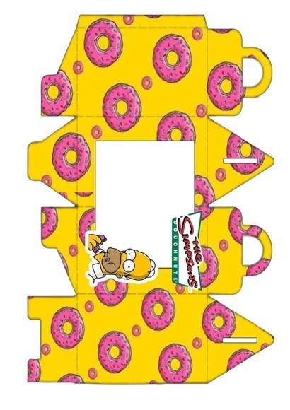 Arquivo Digital Caixa Donuts Homer com Acetato