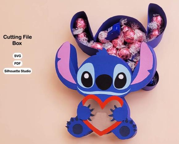 Arquivo Digital Caixa Stitch com Coração