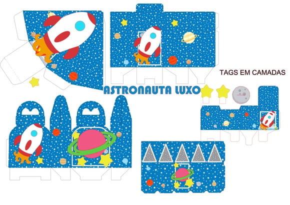 Arquivo Digital Máquina Silhouette Astronauta Tags em Camada