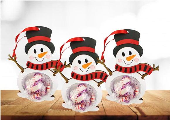 Arquivo Digital Silhouette Boneco de Neve para Doces