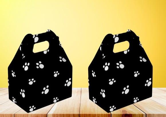 Arquivo Digital Silhouette Caixa Pegadas Cachorrinho Luxo