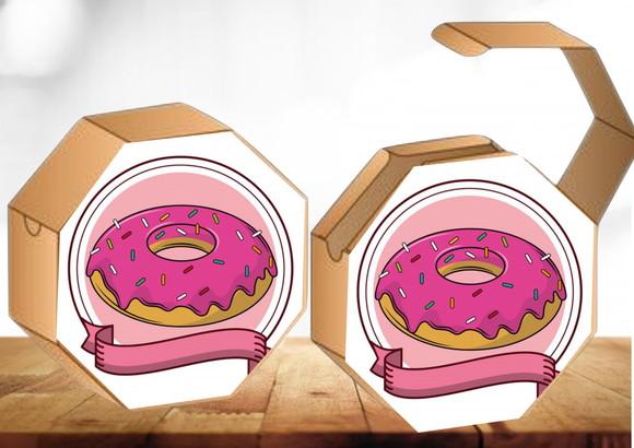 Arquivo Digital Silhouette Sextavada Donuts 1