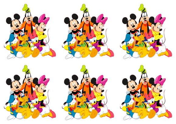Arquivo Digital Silhouette Tags para Tubete Mickey e Turma