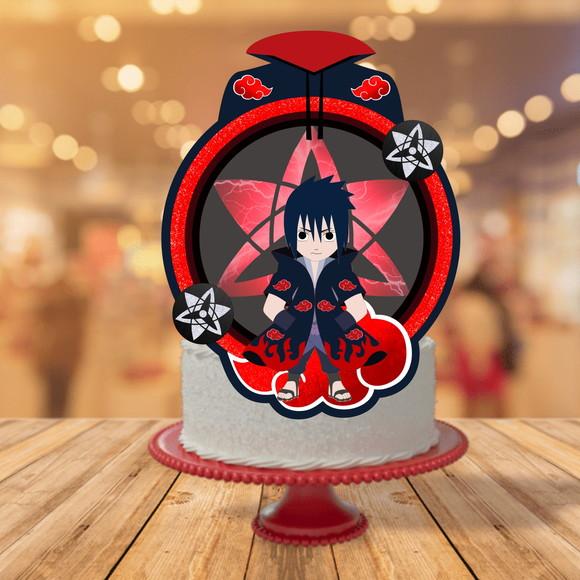 Arquivo Digital Silhouette Topo de Bolo Sasuke