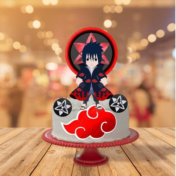 Arquivo Digital Silhouette Topo de Bolo Sasuke