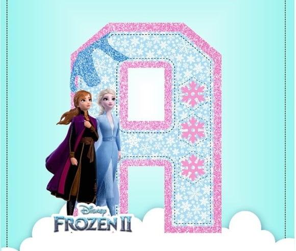 Arquivo Máquina Silhouette Alfabeto Frozen 3d