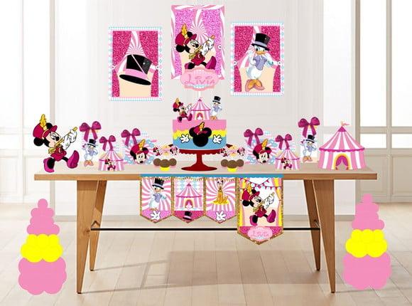 Arquivo Máquina Silhouette Circo Minnie Rosa