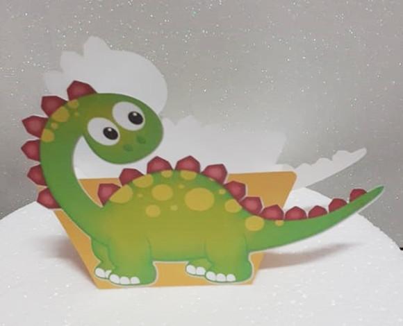 Arquivo Silhouette Caixa Centro de Mesa Dinossaurinho Fofo
