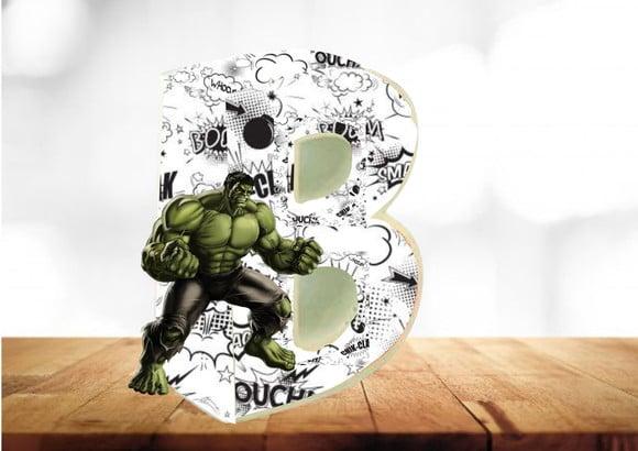 Arquivo Silhouette Caixa Letra Hulk 2 para Guloseimas